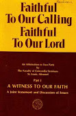 Cover of "Faithful to Our Calling, Faithful to our Lord"