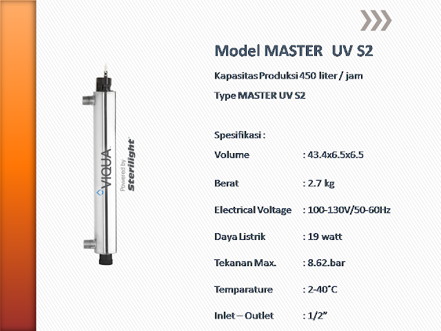 Ultraviolet kapasitas 450 liter/jam
