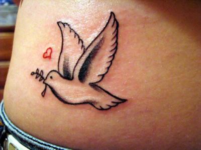 Most often that not dove tattoos symbolize one's religious beliefs