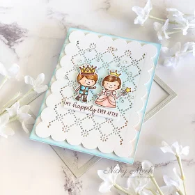 Sunny Studio Stamps: Enchanted Frilly Frame Dies Fairy tale Themed Everyday Cards by Nicky Meek