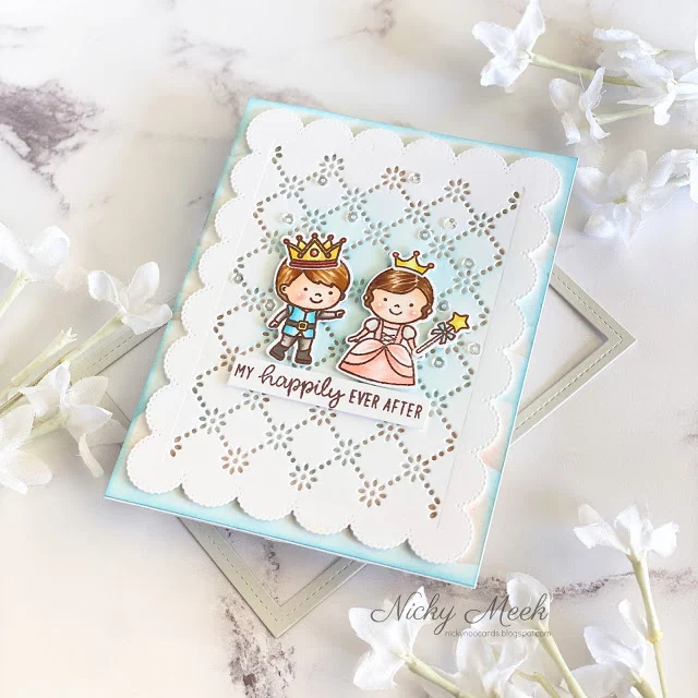 Sunny Studio Stamps: Enchanted Frilly Frame Dies Fairy tale Themed Everyday Cards by Nicky Meek