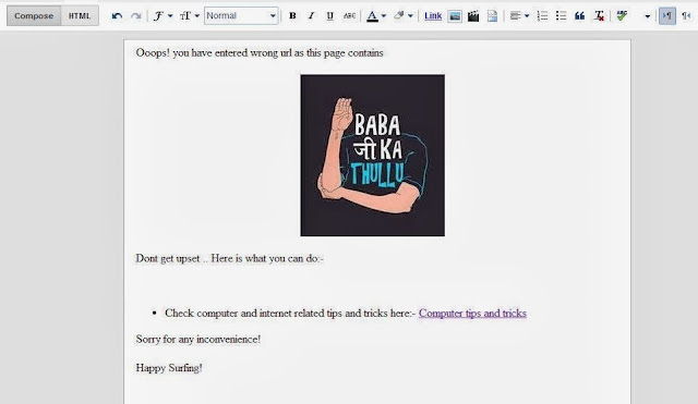 How to create and add 404 error page
