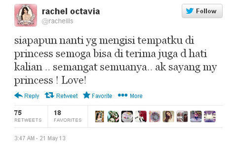 Twitter akun resmi rachel octavia