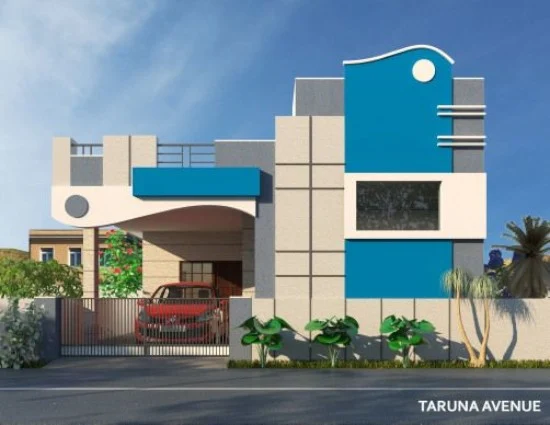 contoh model dinding depan rumah minimalis ala india