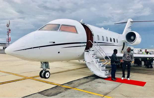 Photos: Prophet Uebert Angel joins Prophet Bushiri on one of his three private jets for a business trip to Malawi