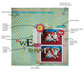 SRM Stickers Blog - Love to Play Layout by Yvonne - #layout #stickers #doily #borders #materials