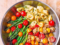 PESTO CHICKEN TORTELLINI AND VEGGIES