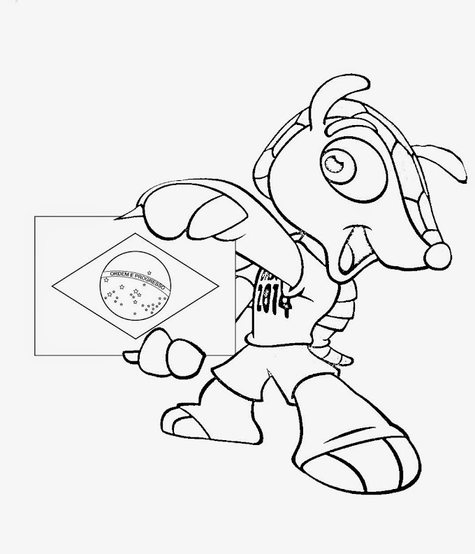 Fuleco para colorir