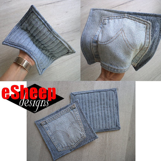 Denim pocket potholders by eSheep Designs
