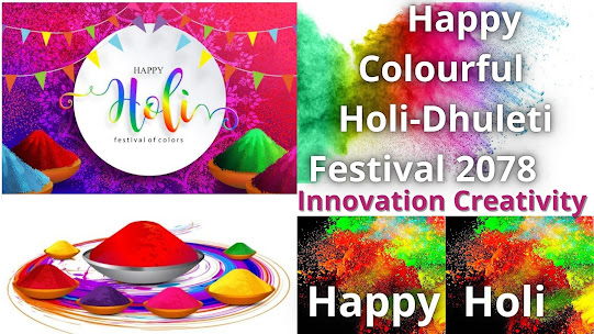 Happy Colourful Holi-Dhuleti Festival 2078