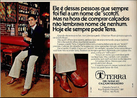 propaganda calçados Terra - 1977, moda anos 70; propaganda anos 70; história da década de 70; reclames anos 70; brazil in the 70s; Oswaldo Hernandez 