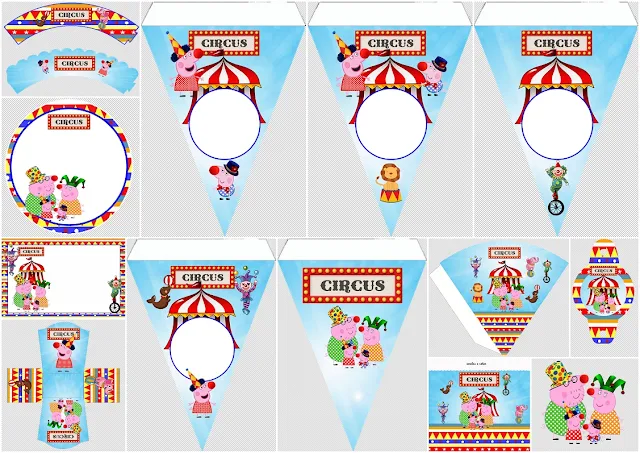Peppa Pig at the Circus: Free Printable Party Kit.
