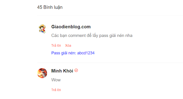 Thủ thuật comment để hiện password trong blogspot