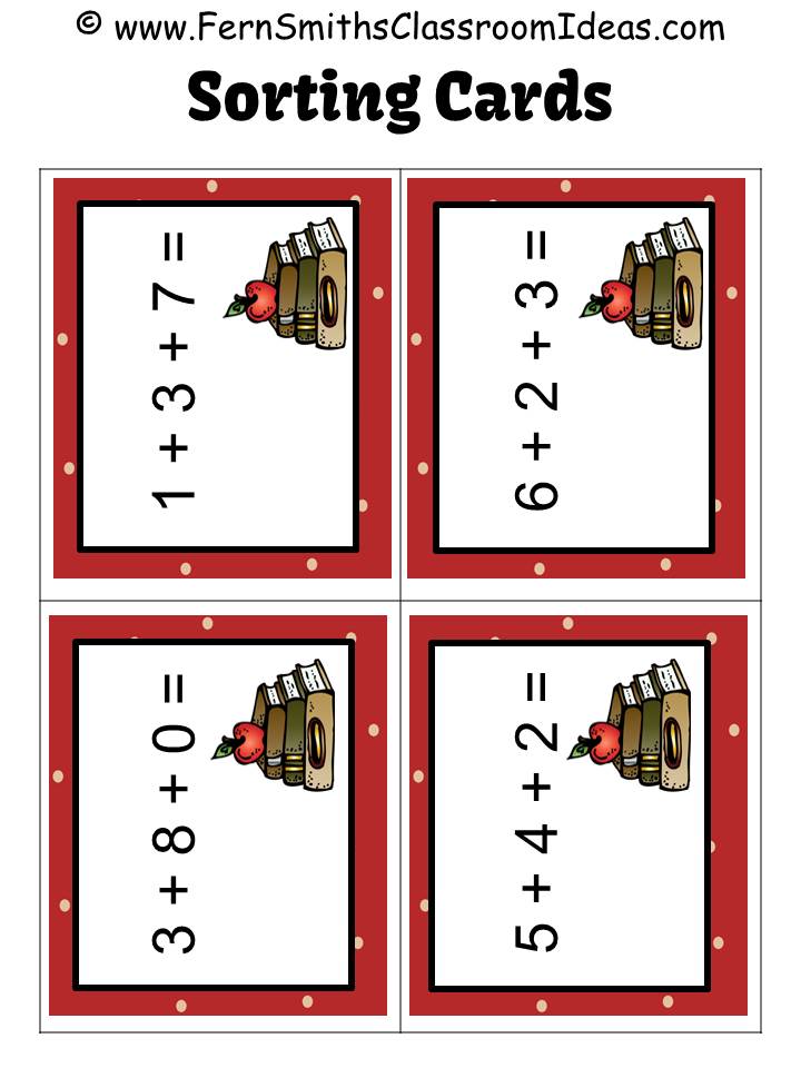 Fern Smith's Three Digit Addition Task Cards FREEBIE!