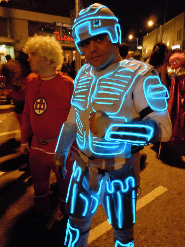 Homemade Tron costume West Hollywood Halloween