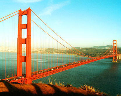 golden gate bridge cartoon. Golden Gate Bridge