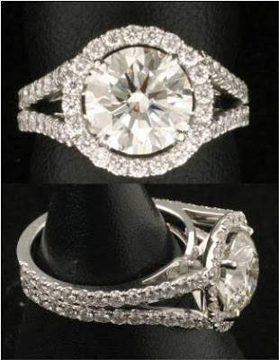 round split shank diamond ring