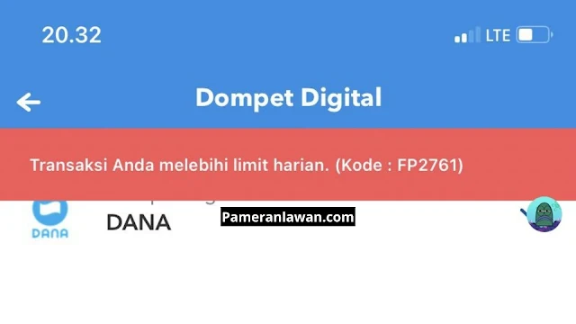 kenapa tidak bisa Top Up DANA lewat BRImo