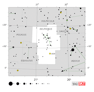 IAU: Карта на съзвездието Делфин | Delphinus