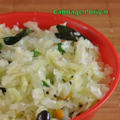 Cabbage Poriyal