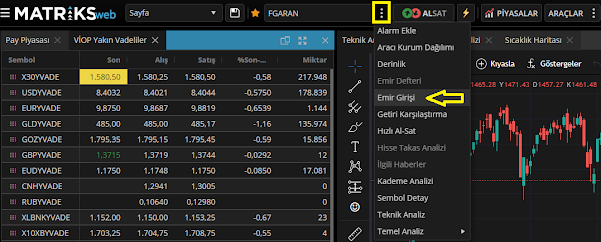 Matriks Web Trader Ana Sayfa