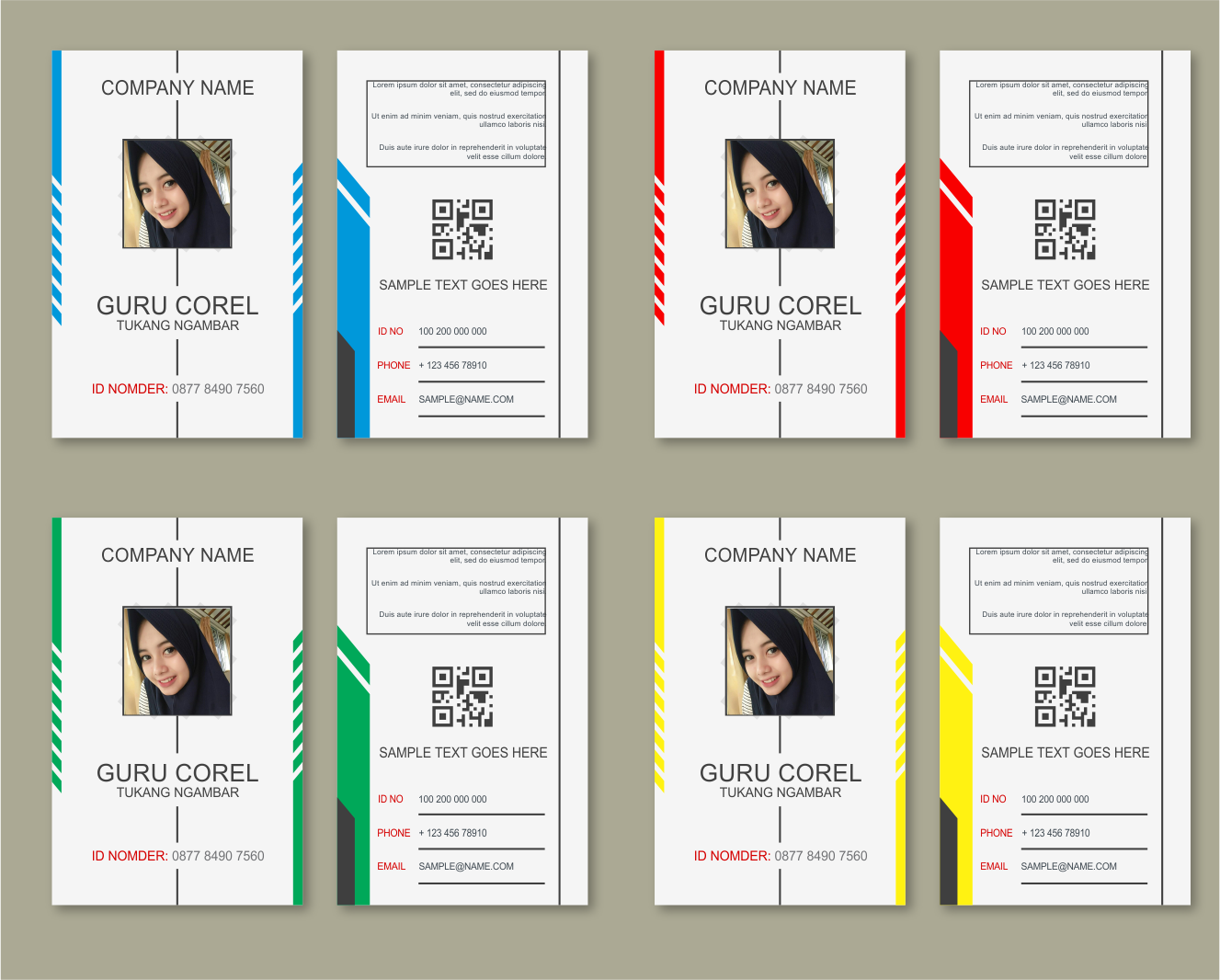 Download 4 KTA dan ID  CARD  CDR  Free guru corel