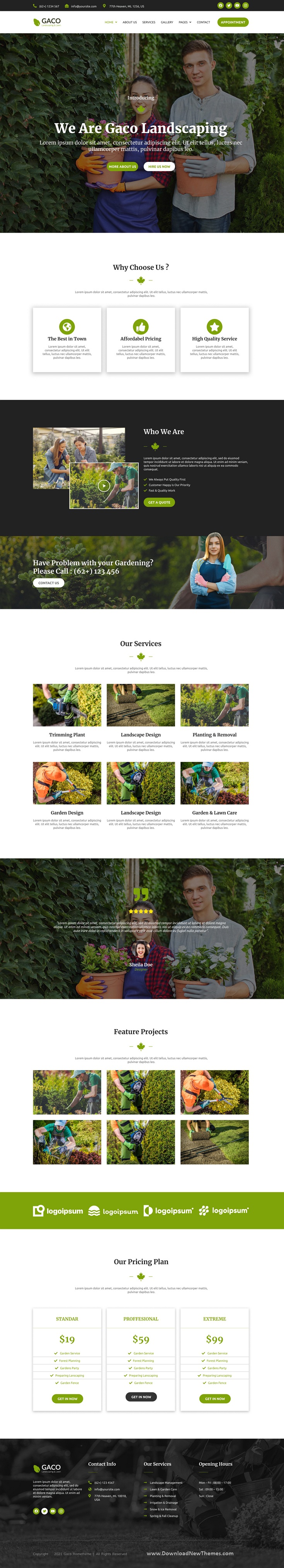 Landscape & Gardening Figma Template