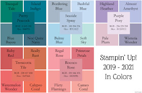 Stampin' Up! 2019-2021 In Colors compared to other Stampin' Up! colours