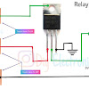 Touch switch using IRFZ44N MOSFET.