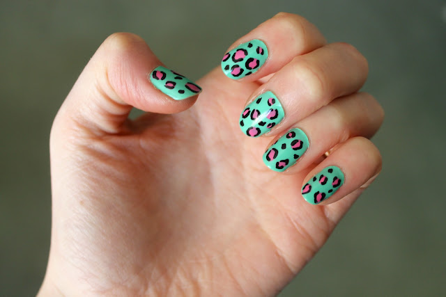 Leopard print nail art