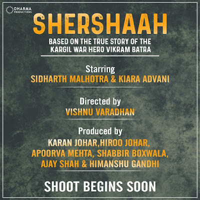 Shershaah : Vikram Batra Biopic, Shershaah :   Vikram Batra  (Kargil Hero) biopic, releasing date, cast, crew