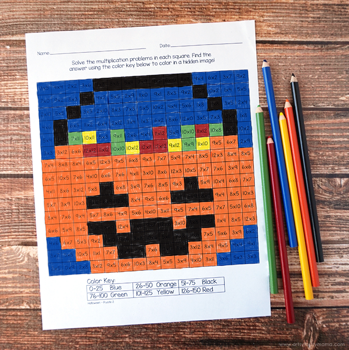 Free Printable Halloween Multiplication Worksheets