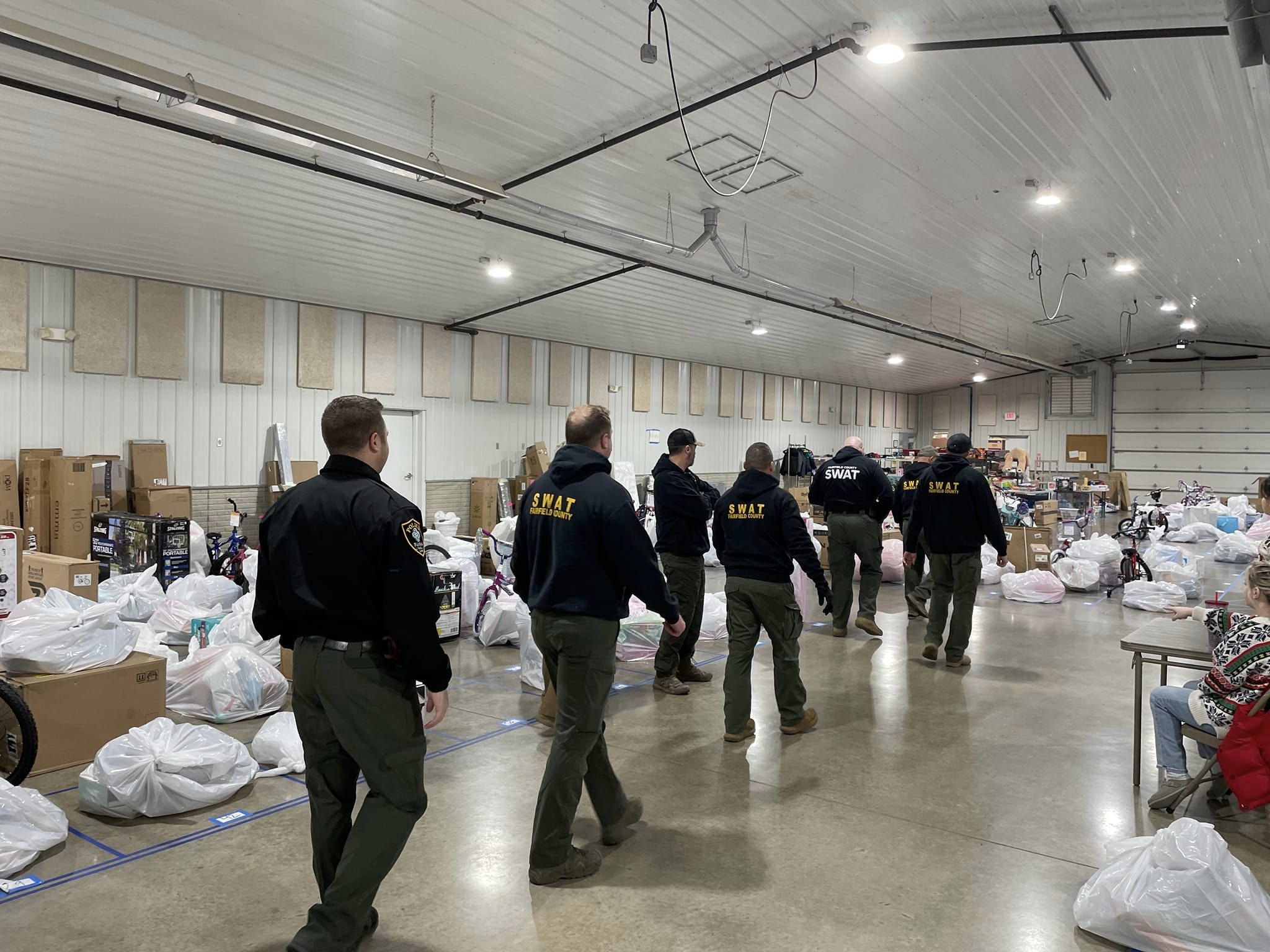 Sheriff's sorting donations