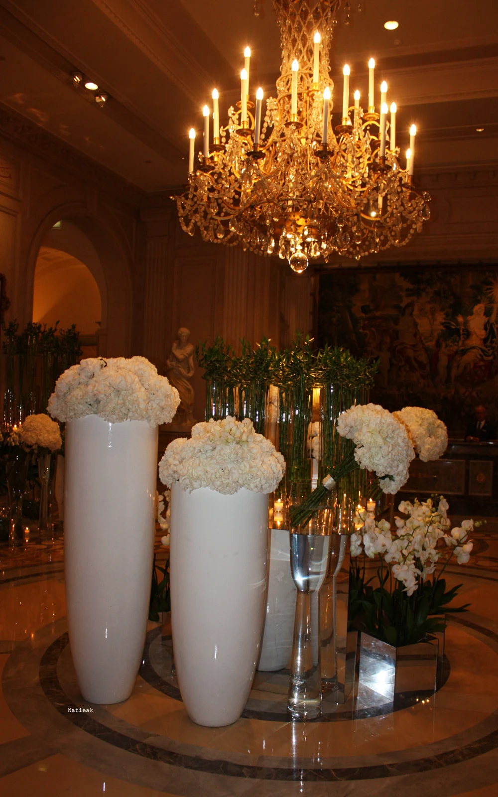 décoration florale de l’hôtel