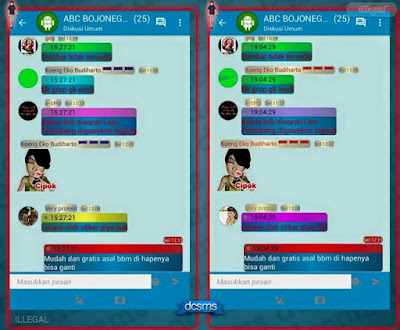 BBM Mod Bubble Chat Rainbow Theme Versi 2.10.0.30 Apk