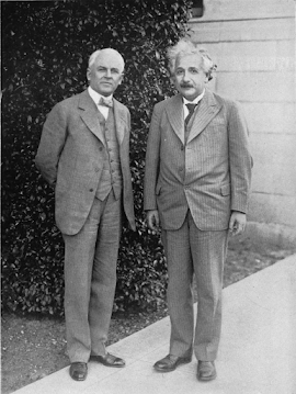 Photograph of A. Einstein and R.A. Millikan