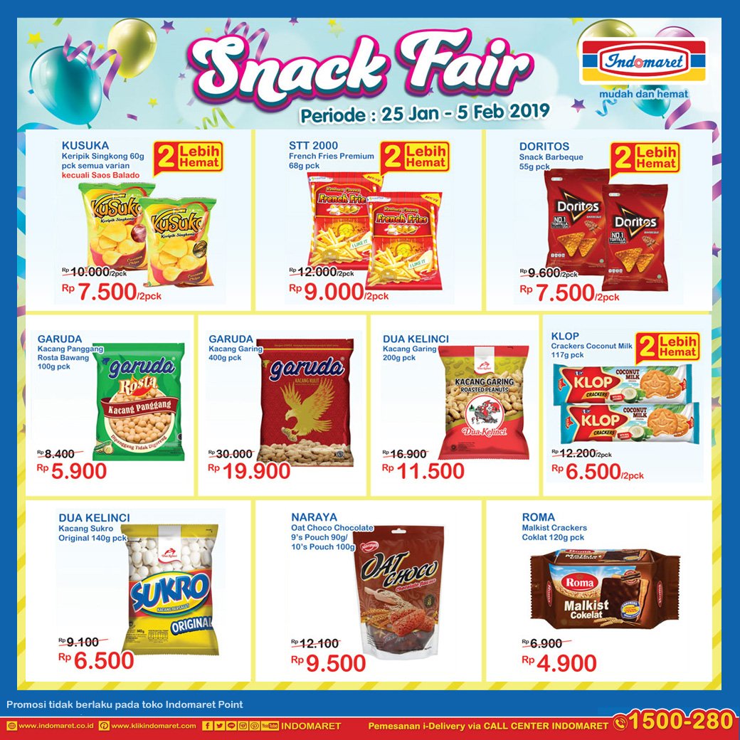 #Indomaret - #Promo #Katalog Snack Fair Periode 25 Jan - 05 Feb 2019