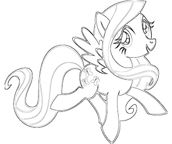 #5 Fluttershy Coloring Page