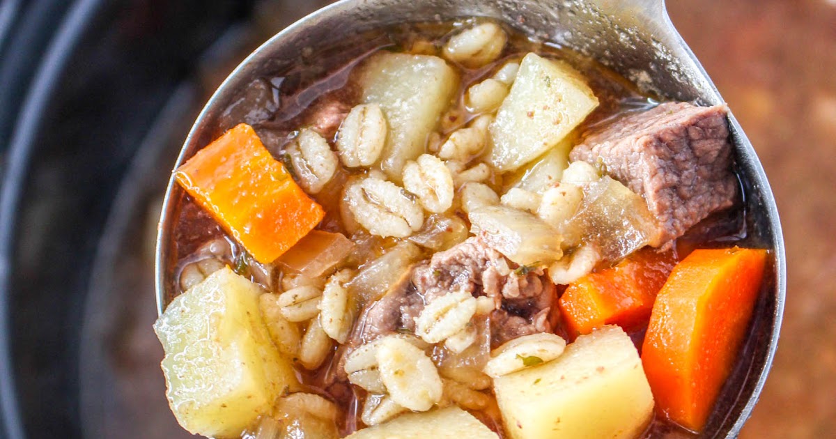 Instant Pot Beef Barley Soup - The Healthy Epicurean