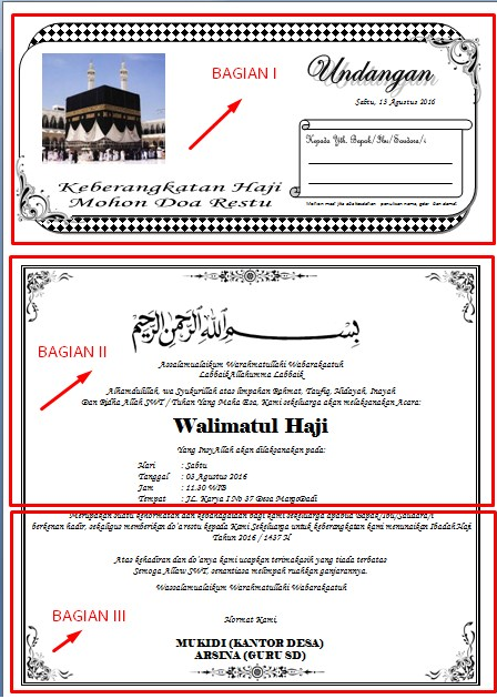 Download Undangan Walimatussafar Haji Doc - Nusagates