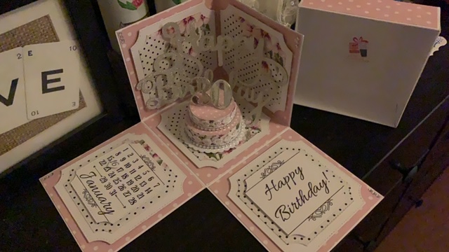 Bubu Box, Exploding Card, 30th Birthday,