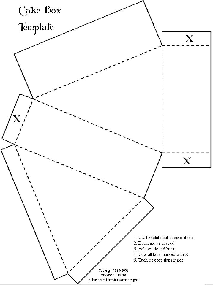 Cake Box Template