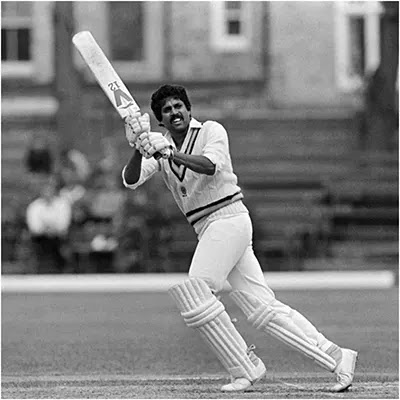 Kapil Dev Playing Cricket