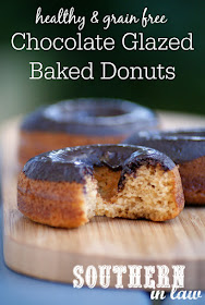 Healthy Chocolate Glazed Baked Donuts Recipe  healthy, low fat, gluten free, no butter, no oil, clean eating friendly, refined sugar free, dairy free, low calorie