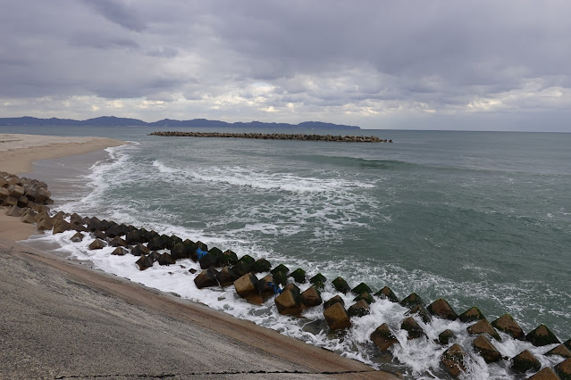 鳥取県米子市両三柳 白砂青松の弓ヶ浜サイクリングコース皆生海岸ルート 眺望