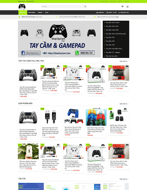 Giao Diện Web Bán Hàng Cao Cấp Shoptaycam