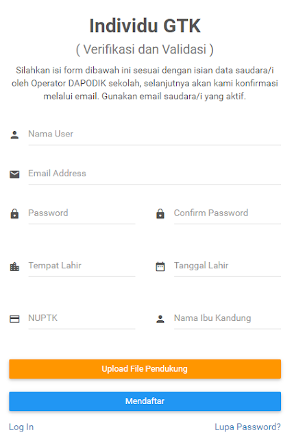 Cara Daftar Dan Cetak Kartu Sistem Verifikasi Validasi Individu GTK