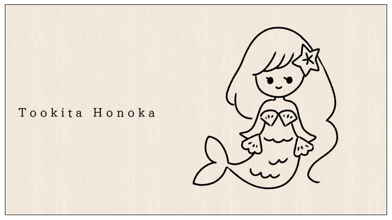 簡単かわいい 人魚姫のイラストの描き方 手書き ボールペン 遠北ほのかのイラストサイト