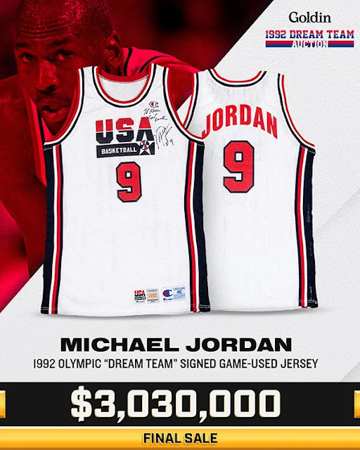 Venduta all'asta la maglia storica del 1992 di Michael Jordan