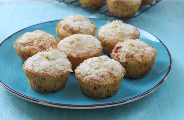 Food Lust People Love: These delightful butter cake muffins are my easy take on German butterkuchen. They are made with butter, cream and apples and topped with the traditional sugar and almonds. But you can have these on the snack table in under half an hour. Tart chopped apple balances the sweetness of these tasty muffins but what really makes them special is the sugar, almond and butter topping. The sugar turns crunchy and the butter soaks in and they are glorious together.